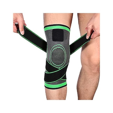 NuCamper Knee Brace for Arthritis Pain,Adjustable Compression Sleeve for Men Women Pain Relief，Knee Support for Injury Recovery, Meniscus Tear,Runing,Sports,Workout Large Green.