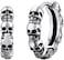 Richsteel Skull Earrings for Women Mens Gothic Stainless Steel/Gold/Black Plated Small Hoop Punk Jewelry, Metal, no gem.