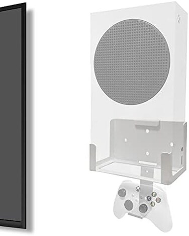 ALIENERGY Wall Mount for Xbox Series S (Mount The ConsoleController on Wall Near or Behind TV Left/Right, Wall Shelf Bracket Kit for XSS.