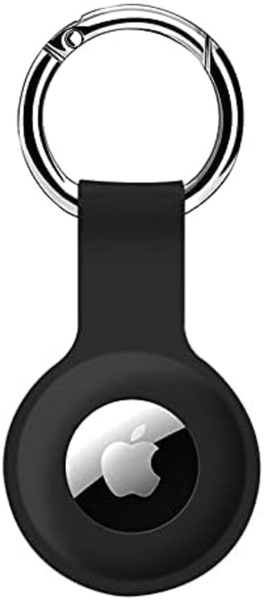 ColorCoral Holder Case for AirTags Ultra Light Silicone Sleeve for AirTags Durable Anti-Scratch Protective Skin Cover with Anti-Losing Keychain Ring Accessory Compatible with Apple AirTags 2021.