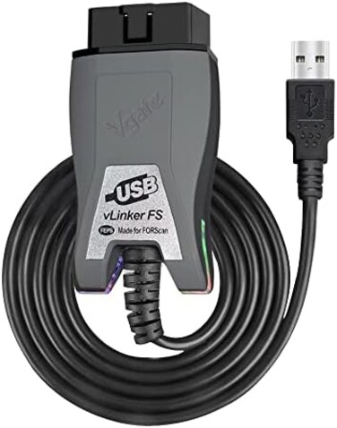 محول vgate vLinker FS OBD2 USB لمفتاح التبديل التلقائي FORScan HS/MS-CAN.