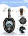 Greatever G2 Full Face Snorkel Mask with Latest Dry Top System,Foldable 180 Degree Panoramic View Snorkeling Mask with Camera Mount,Safe Breathing,Anti-LeakAnti-Fog,for KidsAdult.