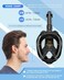 Greatever G2 Full Face Snorkel Mask with Latest Dry Top System,Foldable 180 Degree Panoramic View Snorkeling Mask with Camera Mount,Safe Breathing,Anti-LeakAnti-Fog,for KidsAdult.