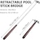 Sumind Retractable Pool Bridge Stick,Billiards Cue Stick Bridge with Removable Bridge Head and Wood Handle Billiards Pool Cue Accessory for Pool Cue Table.