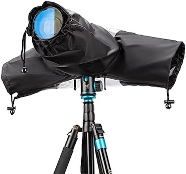 غطاء مطري كبير مقاوم للغبار لكاميرات DSLR بدون مرآة من Kiorafoto، مناسب لكاميرات Canon EOS R10 R7 R5 R6 Rp Ra R 7D 6D 5D Mark IV III II Rebel T8i T7i T7 T6i T6 T5i SL3 SL2 90D 80D 77D SX70.