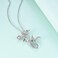 luomart Fashion Mermaid Birthstone Necklace Jewelry White Gold Plated Austrian Crystal Pendant Gift for Girls Women, Rhinestone, Rhinestone.