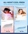 LUXEAR Pillowcases King Size, 2 Pack Arc-Chill Cooling Pillowcases with Double-Side Design [CoolingCotton Fiber], Anti-Static, Skin-Friendly, Machine Washable Hidden Zipper Pillow Cases -Grey.