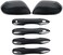 sportuli Carbon Fiber Side Door Mirror CapsDoor Handle Covers Replace for 2018 2019 2020 2021 2022 2023 2024 2025 Toyota Camry, with Smart Key Holes (Carbon Fiber.