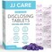 JJ CARE Disclosing Tablets - 120 Count of Teeth Coloring Plaque Disclosing Tablets, Berry Flavored Dental Disclosing Tablets for Kids and Adults, Individually Wrapped Plaque Tablets.