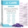 JJ CARE Disclosing Tablets - 120 Count of Teeth Coloring Plaque Disclosing Tablets, Berry Flavored Dental Disclosing Tablets for Kids and Adults, Individually Wrapped Plaque Tablets.