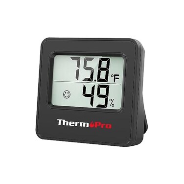 مقياس الرطوبة ThermoPro TP157، مقياس حرارة ورطوبة داخلي للمنزل، مقياس حرارة ورطوبة للغرفة مع مستشعر دقيق لدرجة الحرارة والرطوبة للبيوت الزجاجية وغرف الأطفال والمكاتب - عبوة واحدة.