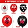 Sumind 48 Pieces Ladybug Balloons 12 Inch Latex Balloons Black White Polka Dots Balloons Party Supplies for Ladybug Birthday Party Boys Girls Jungle Theme Birthday Decorations.