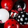 Sumind 48 Pieces Ladybug Balloons 12 Inch Latex Balloons Black White Polka Dots Balloons Party Supplies for Ladybug Birthday Party Boys Girls Jungle Theme Birthday Decorations.