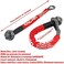 KING-PRO Synthetic Shackle 7/16"x20" Soft Shackle 35,000lbs Breaking Strength Recovery Soft Shackle with Protective Sleeves for Full-Size Truck Large SUVs Offroad Vehicels 2-Pack (Red-Gray.