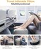 Sunany Inflatable Travel Foot Rest Pillow, Airplane Bed for Kids and Toddler, Adjustable Height Portable Travel Pillow, Elevating Leg Rest Pillow for Airplanes, Trains, Cars, Home, Office (2 Pack.