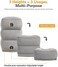 Sunany Inflatable Travel Foot Rest Pillow, Airplane Bed for Kids and Toddler, Adjustable Height Portable Travel Pillow, Elevating Leg Rest Pillow for Airplanes, Trains, Cars, Home, Office (2 Pack.