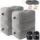 Sunany Inflatable Travel Foot Rest Pillow, Airplane Bed for Kids and Toddler, Adjustable Height Portable Travel Pillow, Elevating Leg Rest Pillow for Airplanes, Trains, Cars, Home, Office (2 Pack.