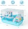 ROBUD Large Hamster Cage Gerbil Haven Habitat Small Animal Cage (Blue.