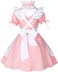 Wannsee Anime French Maid Apron Lolita Fancy Dress Cosplay Costume Furry Cat Ear Gloves Socks set.