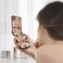 Milishow Compact Mirror, 1x/3x Magnifying LED Pocket Mirror, Small Lighted Travel Makeup Mirror for Purse, Handbag, Folding, Handheld, 2-Sided Mini Mirror with Lights for Women (Battery Black 1pack.