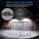 مصابيح AmeriTop الشمسية الخارجية 300 LED 6500K مع مستشعر حركة لاسلكي؛ 5 رؤوس قابلة للتعديل، إضاءة بزاوية واسعة 360 درجة، مقاومة للماء بمعيار IP65، مصباح أمان كاشف للفناء والحديقة، عبوة من قطعتين.