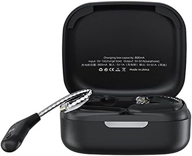 erjigo TWSEarbuds Hook 2Pin Connector with Mic Support/30 Hours Playback,KZ-AZ09 HD Bluetooth5. 2 Ear Hook Compatible with 0. 75/0. 78mm Pin Earphones/Headphones/Headsets for Sports (C Pin.