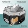 Akinerri Pet Playpen Portable Foldable Playpen for Dog/Cat/Puppy Exercise Kennel Dogs Cats Indoor/Outdoor Removable Mesh Shade Cover.
