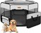 Akinerri Pet Playpen Portable Foldable Playpen for Dog/Cat/Puppy Exercise Kennel Dogs Cats Indoor/Outdoor Removable Mesh Shade Cover.