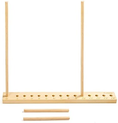 Auihiay 14 Sizes Adjustable Wood Balloon Sizer Ruler Balloon Size Measurement Tool for Balloon Decorations, Balloon Arches, Balloon Columns, Balloon Rings, Balloon Towers (0-14 Inch.