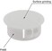 suiwotin 30PCS 6mm (1/4"White Hole Plugs Plastic Flush Type Hole Plugs Snap in Locking Hole Tube, Furniture Fencing Post Pipe Insert End Caps (White.