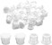 suiwotin 30PCS 6mm (1/4"White Hole Plugs Plastic Flush Type Hole Plugs Snap in Locking Hole Tube, Furniture Fencing Post Pipe Insert End Caps (White.