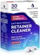 Bastion Retainer CleanerDenture Cleanser - 30 Effervescent Tablets - 1 Month Supply - Removes Stains, Discoloration, Odors,Plaque - Clear Aligners, MouthNight Guard, All Dental/Oral Appliances.