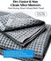 SUTERA Silverthread Waffle Bath Towel - California-Spun Superior Supima Cotton, Quick Drying, Ultra Soft, Lightweight and Absorbent - Grey, Waffle Weave Design - Luxury Bath Towel (Bath.