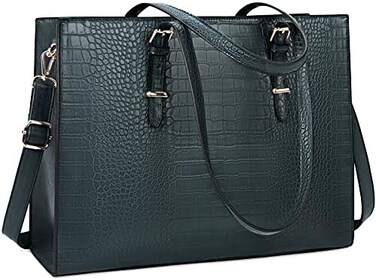 Lubardy Laptop Bag for Women 15. 6 inch Laptop Tote Bag Leather Classy Computer Briefcase.