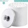 SheeChung 6 Pack Qtip Dispenser Apothecary Jars Bathroom with Labels - Qtip Holder Storage Canister Clear Plastic Acrylic Jar for Cotton Ball,Cotton Swab,Cotton Rounds,Floss Picks, Hair Clips (White.