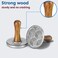HULISEN Cookie Stamps Set of 4, Metal Cookie Press Mold with Wooden Handle, Decorating Supplies for DIY Baking, Cake, Pastry, Easy to Use, Gift Package.