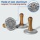 HULISEN Cookie Stamps Set of 4, Metal Cookie Press Mold with Wooden Handle, Decorating Supplies for DIY Baking, Cake, Pastry, Easy to Use, Gift Package.