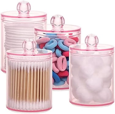Tbestmax Qtips Holder (4 Pieces, 10oz.
