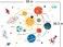 LOMILY Outer Space Planet Wall Decals Kids, Nursery Wall Stickers,Cute Solar System Educational Wall Stickers for Daycare,Playroom,Babyroom,Classroom,School.