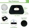 AOSSA Donut Pillow Bed Sore Cushions Hemorrhoid Postpartum Pregnancy Donut Seat for Butt Sitting Medical Pillow After Surgery Chair Pads Bed Pillow for Home Office (Black.