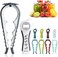 MEYUEWAL Jar Opener Bottle Opener for Weak Hands, 5 in 1 Multi Function Can Opener Bottle Opener Kit with Silicone Handle Easy to Use for Children, Elderly and Arthritis Sufferers (NEW White.