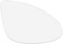 X AUTOHAUX Car Rearview Mirror Glass Replacement with Backing Plate Heated Right Passenger Side for Porsche Cayenne 2011-2015.