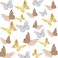 SAOROPEB 3D Butterfly Wall Stickers, 72 Pcs 3 Styles 3 Sizes, Removable Metallic Wall Decor Sticker Room Mural Decals Decoration for Kids Bedroom Nursery Classroom Party Wedding Decor DIY Gift (3 Colo