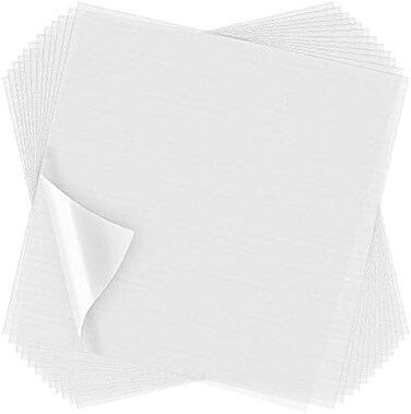 Outus 100 Sheets Wash Away Embroidery Stabilizer Water Aopable Embroidery Topping Film Transparent Water Aopable Installer for Embroidery and Topping (8 x 8 Inch/ 20 x 20 cm).