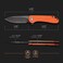 CIVIVI Folding Pocket Knife, 2. 96" D2 Blade G10 Handle, Elementum Liner Lock Flipper Knife with Deep Carry Pocket Clip for EDC C907Y (Orange.