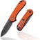 CIVIVI Folding Pocket Knife, 2. 96" D2 Blade G10 Handle, Elementum Liner Lock Flipper Knife with Deep Carry Pocket Clip for EDC C907Y (Orange.