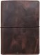 newestor Travelers Notebook Cover with Inner Pockets, Card Slots and Pen Holder, A5 Size, Dark Brown.