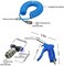Zeromall Air Blow Gun Kit Air Duster Cleaning Nozzle Blow Spray Tool Kit with 5 Meter Long Coil PU Air Hose,4&times;6mm(Blue.