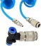 Zeromall Air Blow Gun Kit Air Duster Cleaning Nozzle Blow Spray Tool Kit with 5 Meter Long Coil PU Air Hose,4&times;6mm(Blue.