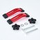 STRONGROWTH T track Hold Down Clamps - Double Cut Profile Universal T-Track Clamps, 6-3/8"L x 1-1/4"W - Woodworking and Clamps - Fine Sandblast Anodized - Red Color-2PK.